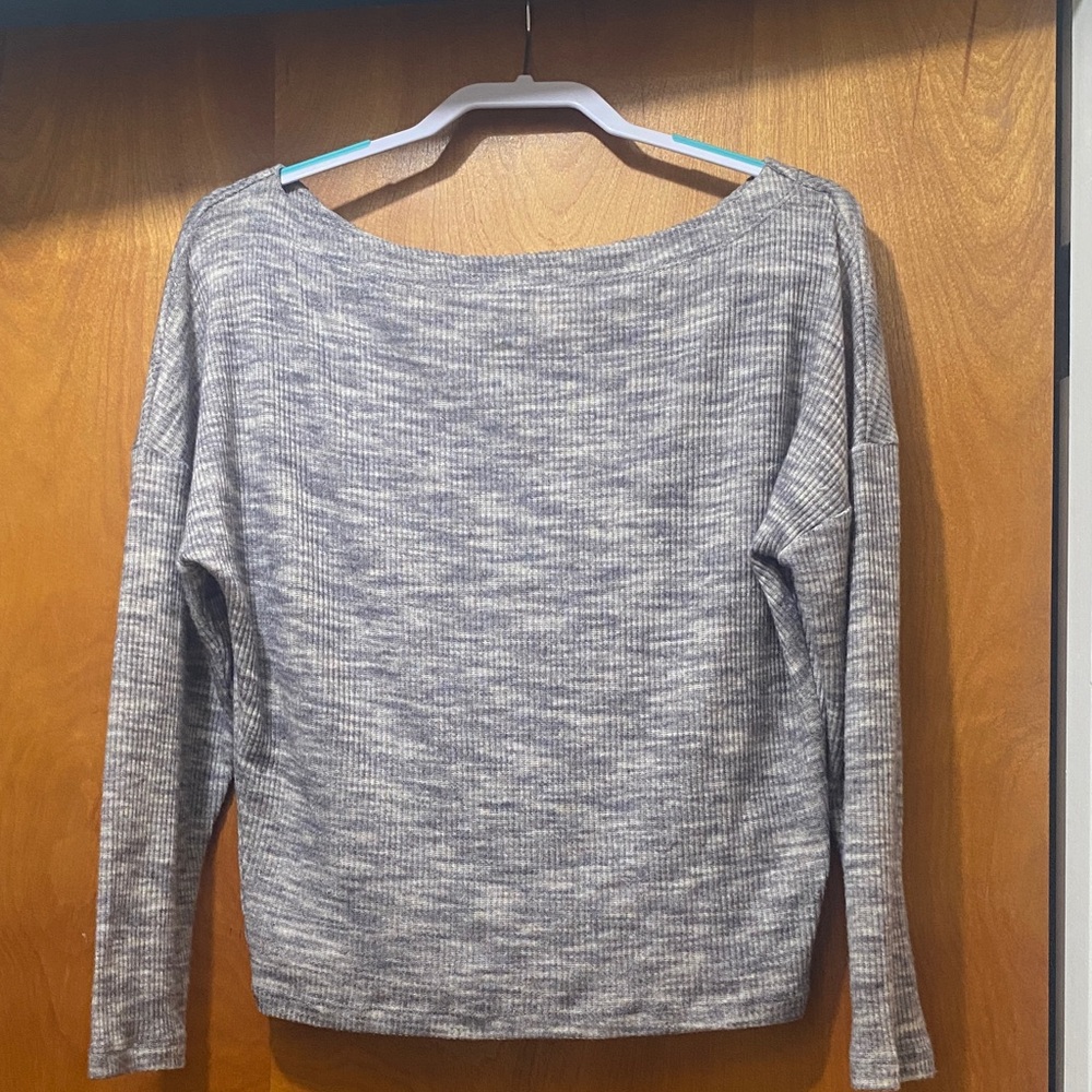 Express Heather Gray Knit Sweater